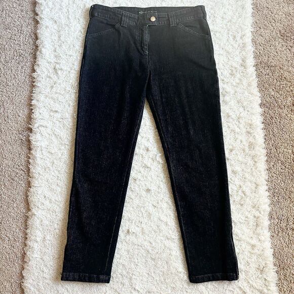 BALENCIAGA PANTS Size 40 Dark Skinny Denim Jeans Ankle Zip Designer Denim Fall - Picture 2 of 15